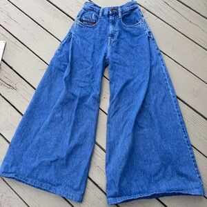 Diesel Flare Wide-Leg High Rise Blue Jeans size 27
